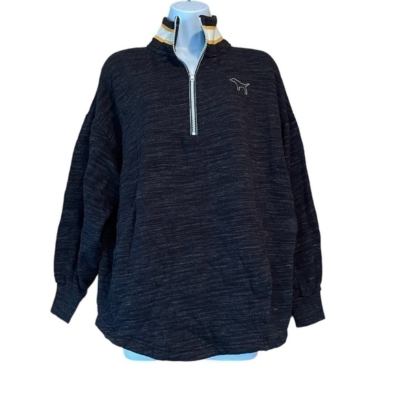 PINK Victoria’s Secret Stadium Quarter Zip Sweatshirt - Picture 2 of 5